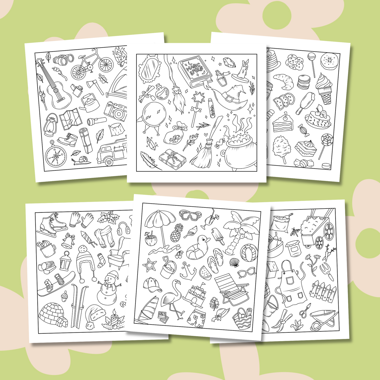 Thank You for Your Support Free Coloring Pages (6 Pages)