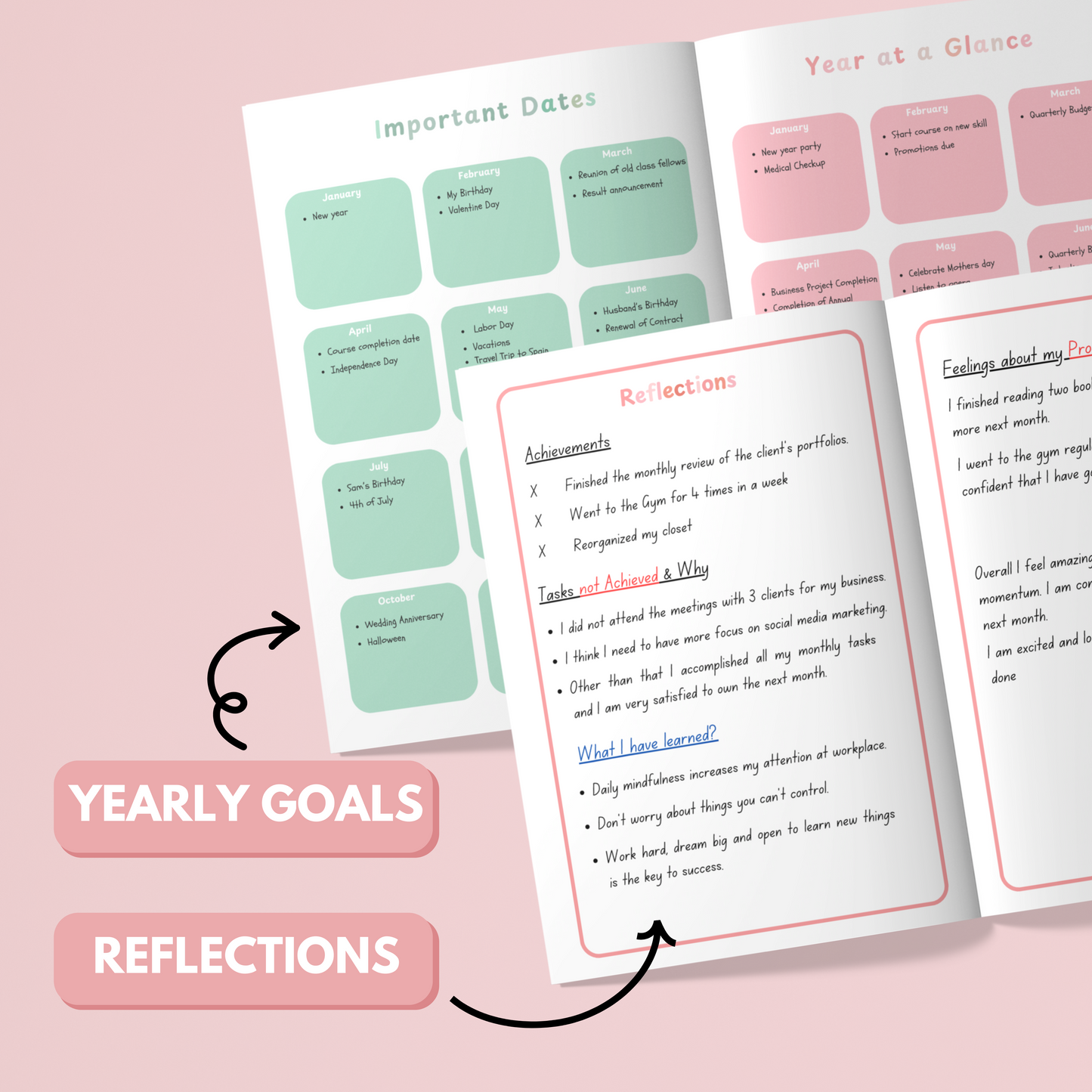 Life Happens: Undated Daily, Weekly, and Monthly Planner